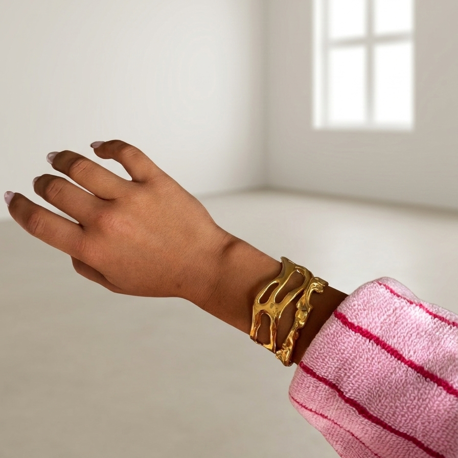 Melted Gold Cuff