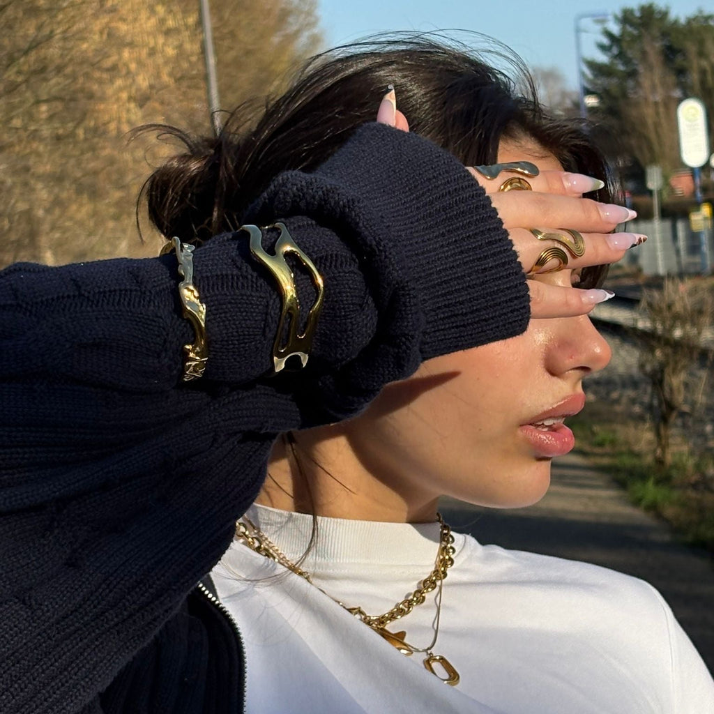 Melted Gold Cuff